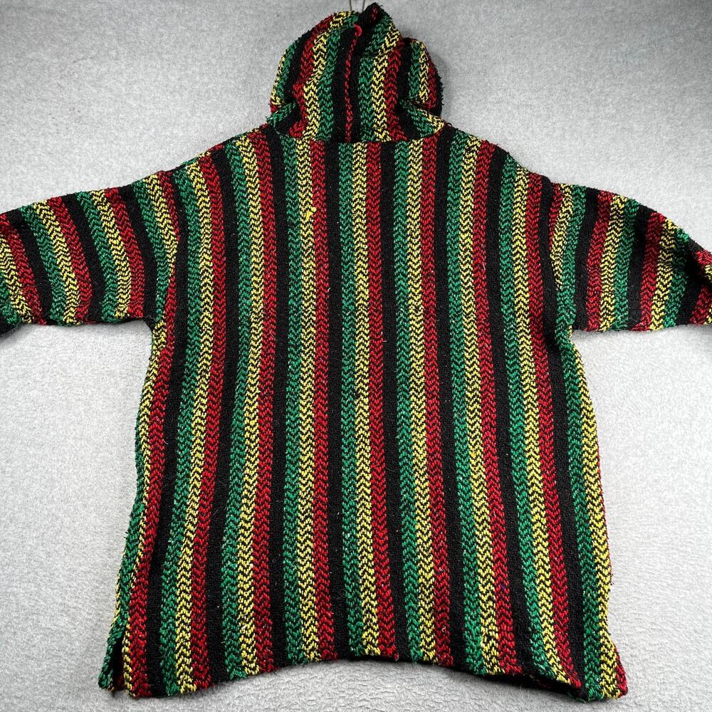 BAJA JOE Drug Rug Rasta Pullover Sweatshirt Pocket Beach Casual XL - Picture 5 of 10